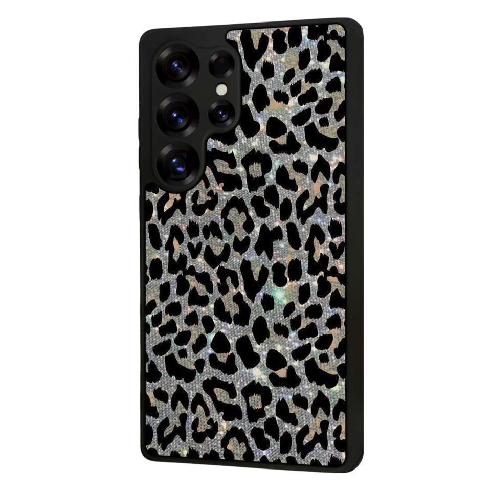 Samsung Galaxy S25 Ultra Uyumlu Hologram Leopar Tasarımlı Glossy Premium Kılıf