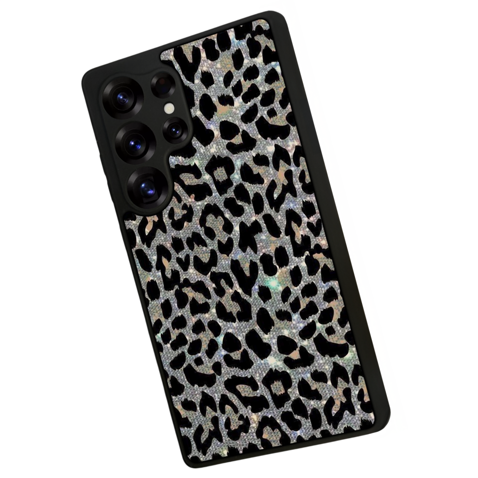 Samsung Galaxy S25 Ultra Uyumlu Hologram Leopar Tasarımlı Glossy Premium Kılıf