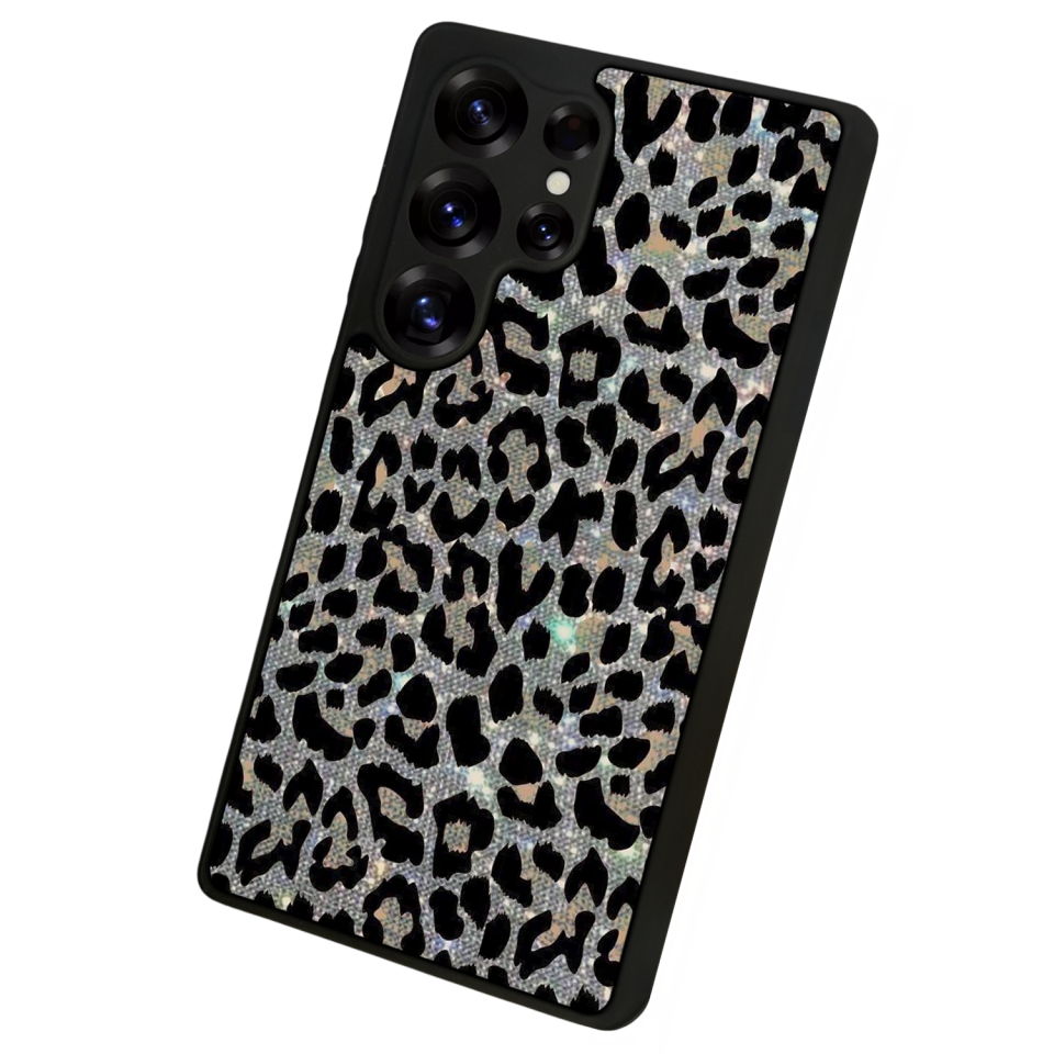 Samsung Galaxy S25 Ultra Uyumlu Hologram Leopar Tasarımlı Glossy Premium Kılıf