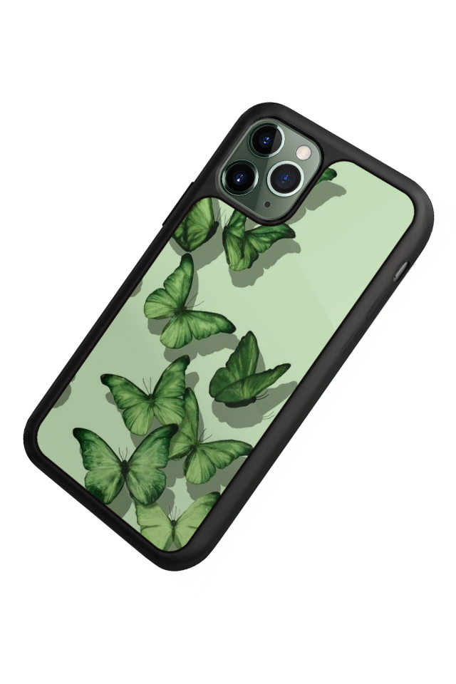 iPhone 11 Pro Max Uyumlu Kelebek Tasarımlı Glossy Premium Kılıf