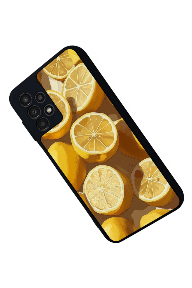 Samsung Galaxy A23 Uyumlu Limon Tasarımlı Glossy Premium Kılıf
