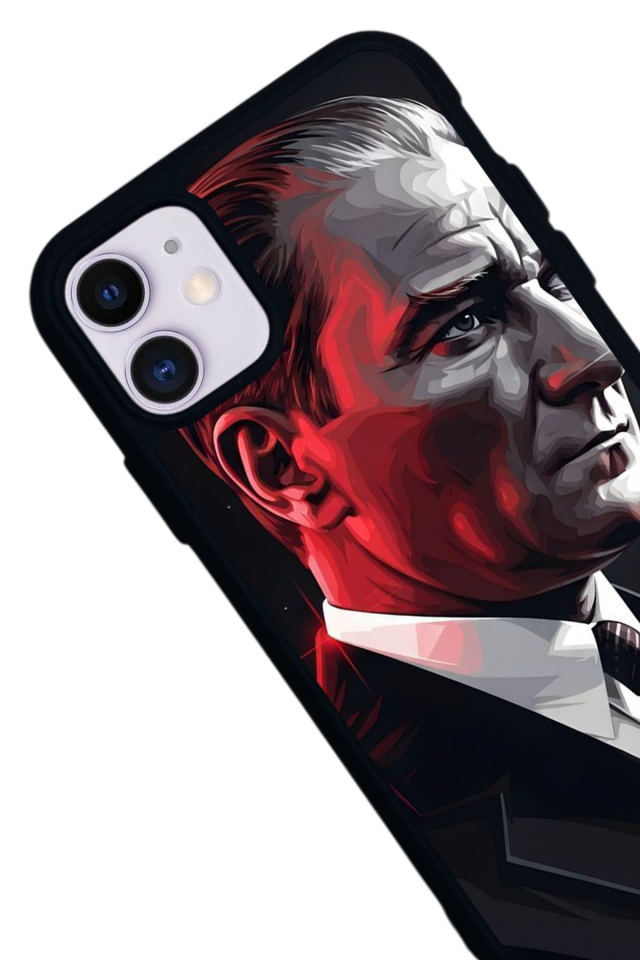 iPhone 11 Uyumlu Mustafa Kemal Ataturk Tasarımlı Glossy Premium Kılıf