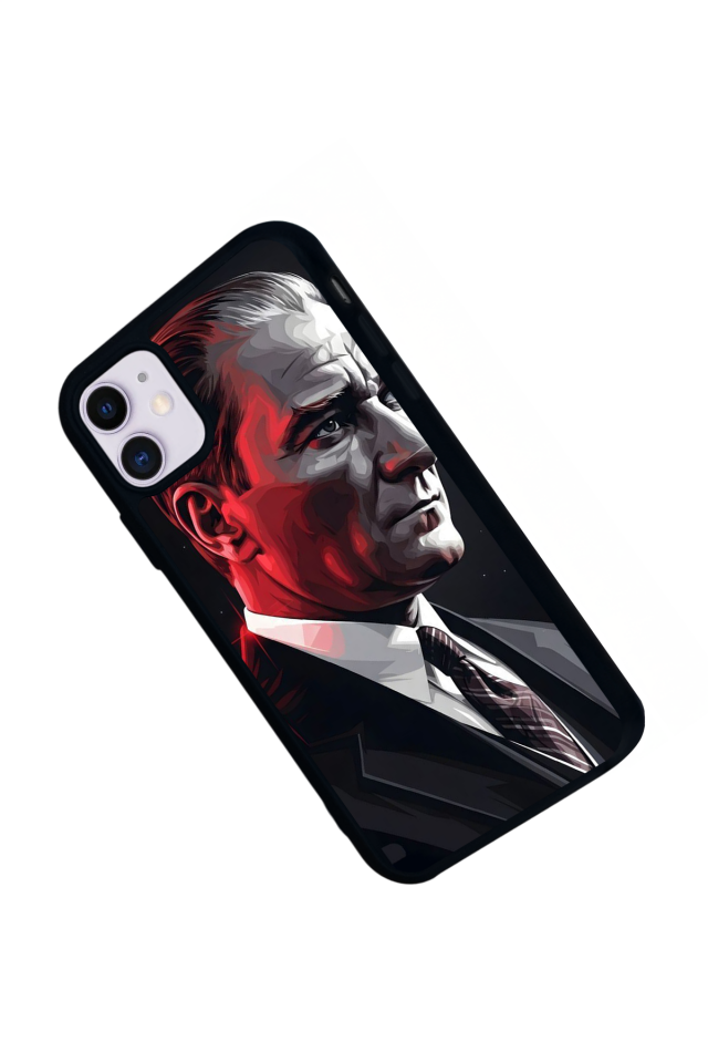 iPhone 11 Uyumlu Mustafa Kemal Ataturk Tasarımlı Glossy Premium Kılıf