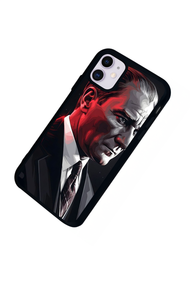 iPhone 11 Uyumlu Mustafa Kemal Ataturk Tasarımlı Glossy Premium Kılıf