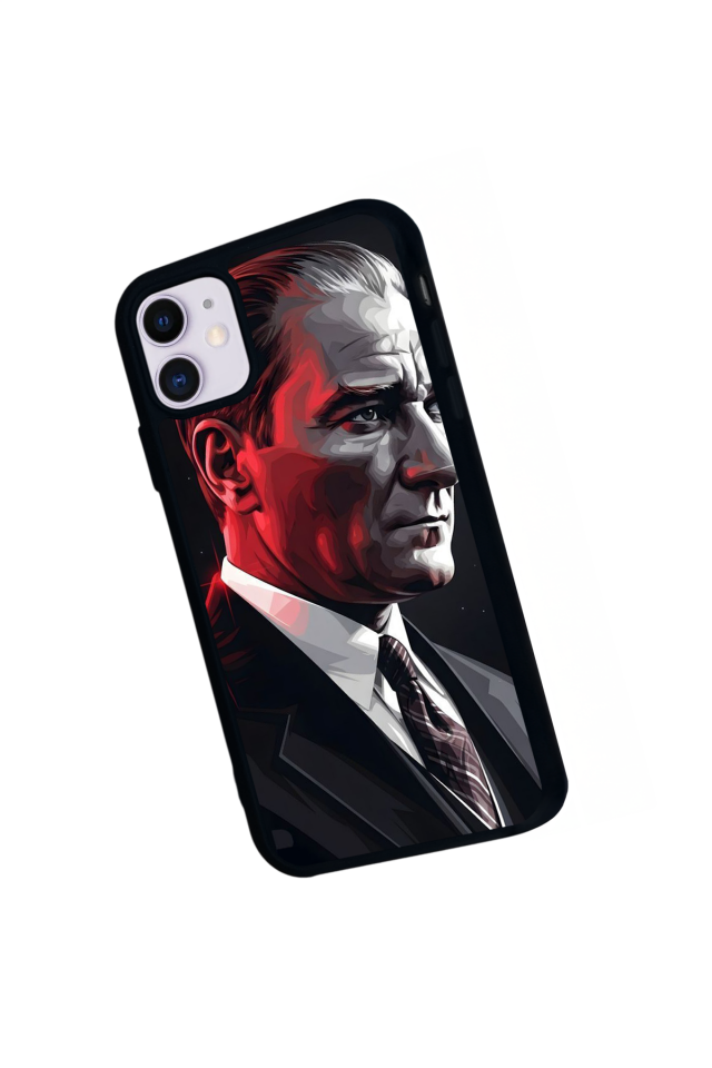 iPhone 11 Uyumlu Mustafa Kemal Ataturk Tasarımlı Glossy Premium Kılıf