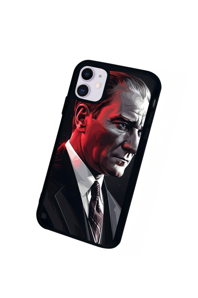iPhone 11 Uyumlu Mustafa Kemal Ataturk Tasarımlı Glossy Premium Kılıf
