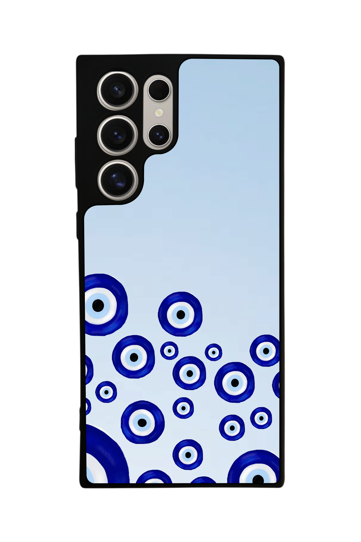 Samsung Galaxy S24 Ultra Uyumlu Nazar Tasarımlı Glossy Premium Kılıf