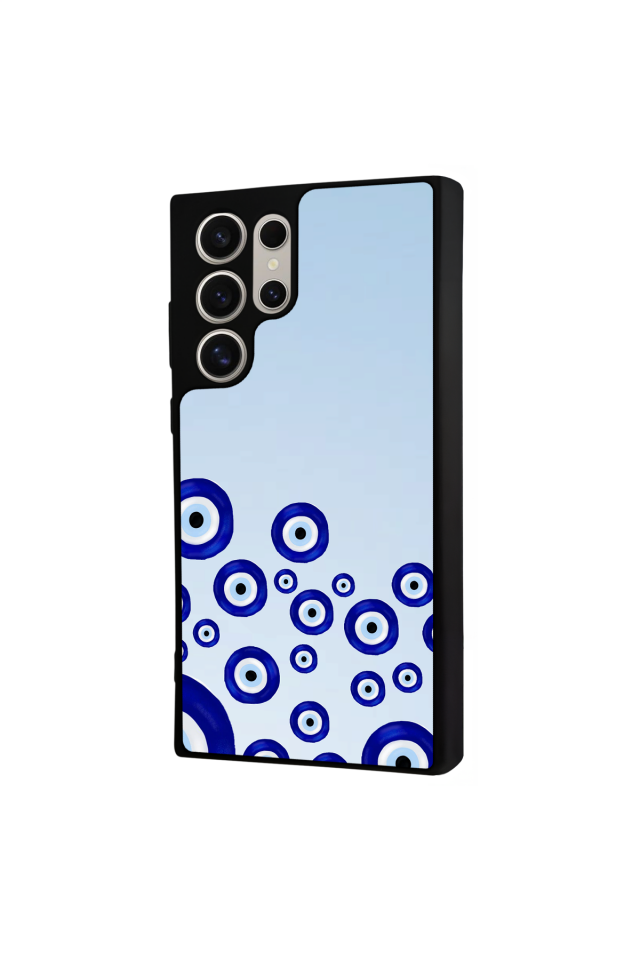 Samsung Galaxy S24 Ultra Uyumlu Nazar Tasarımlı Glossy Premium Kılıf