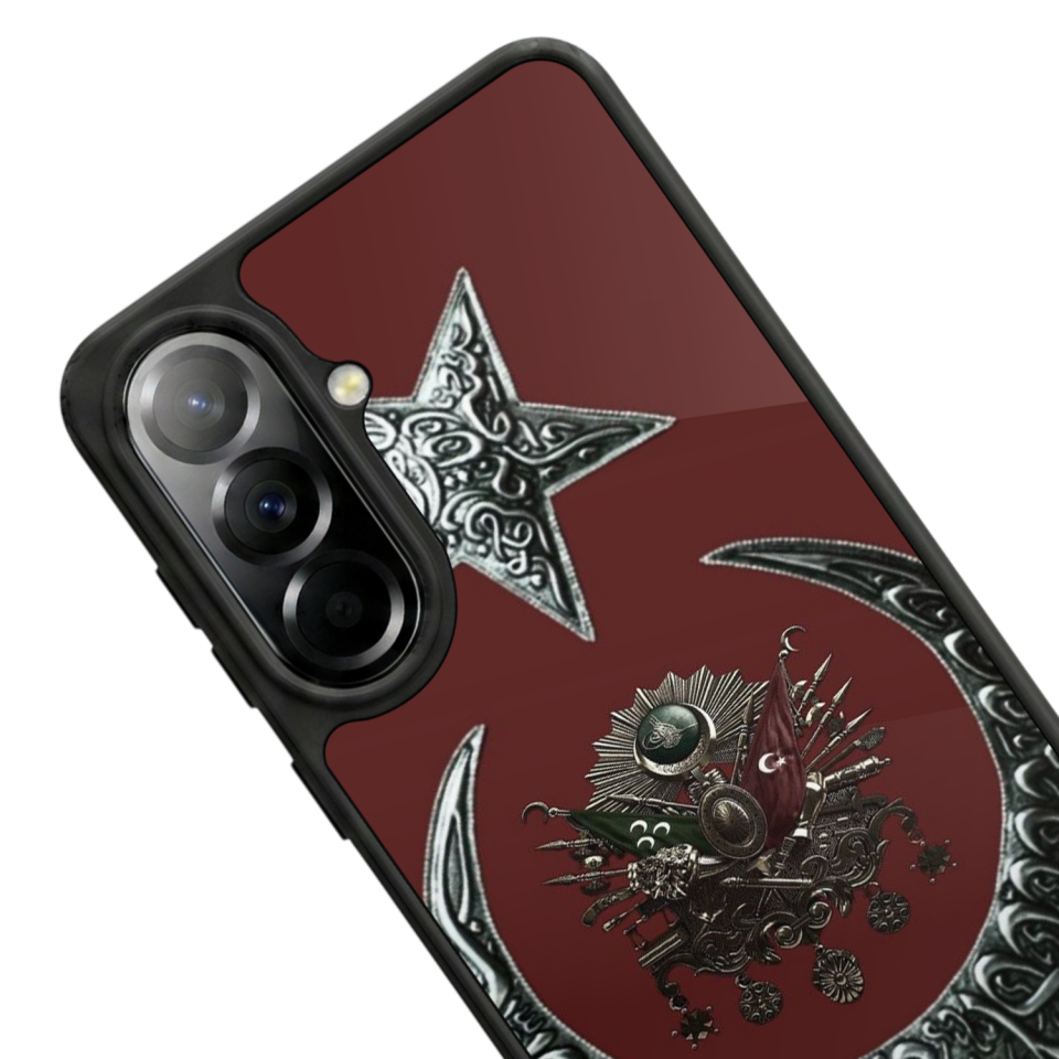 Samsung Galaxy A57 Uyumlu Osmanli Tugrasi Tasarımlı Glossy Premium Kılıf