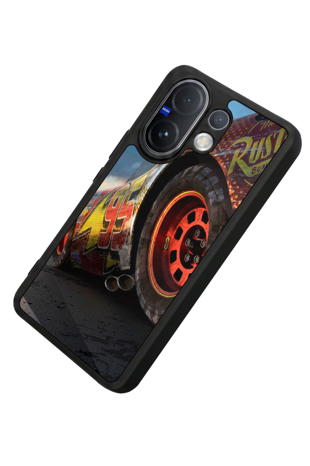 Vivo V60 Uyumlu Şimsek McQueen Tasarımlı Glossy Premium Kılıf