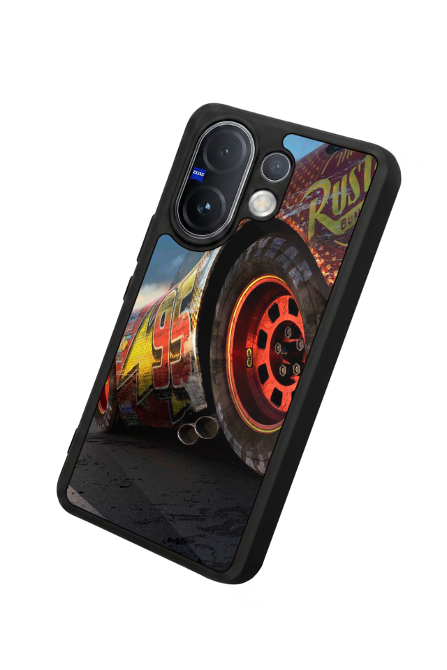 Vivo V60 Uyumlu Şimsek McQueen Tasarımlı Glossy Premium Kılıf