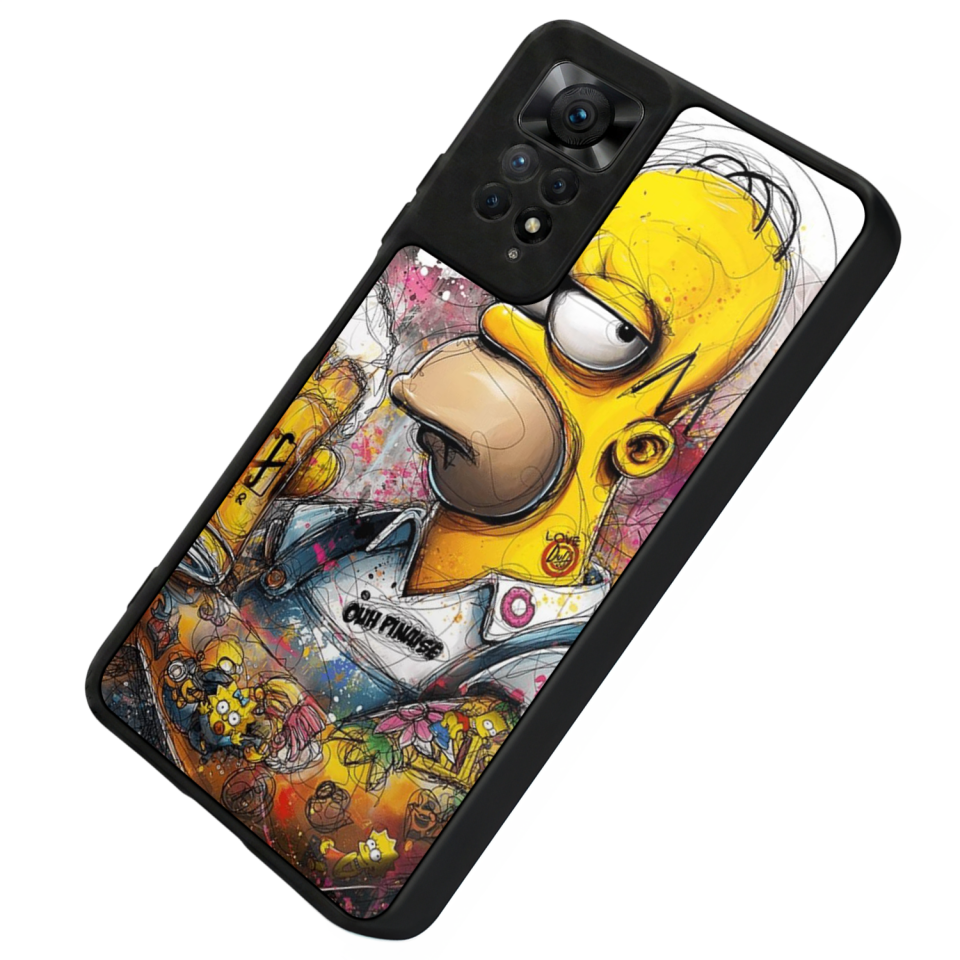 Xiaomi Redmi Note 11 Pro Uyumlu The Simpsons Tasarımlı Glossy Premium Kılıf