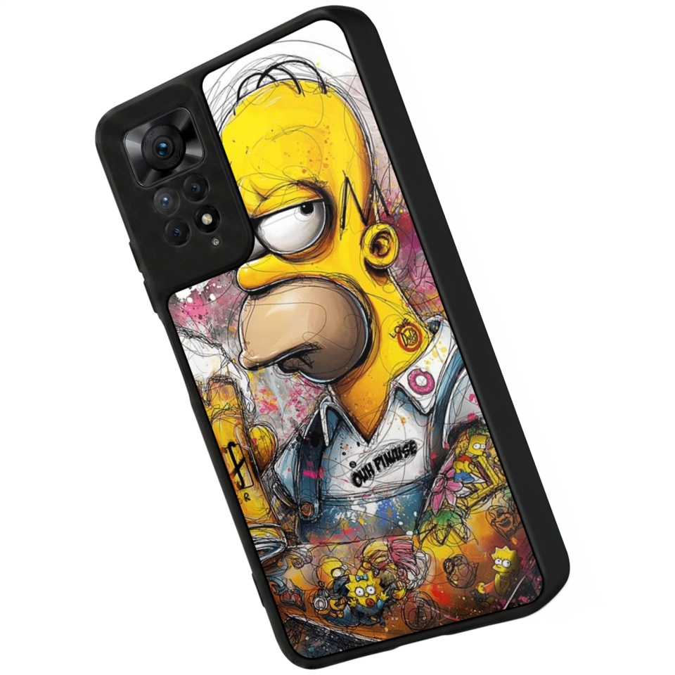 Xiaomi Redmi Note 11 Pro Uyumlu The Simpsons Tasarımlı Glossy Premium Kılıf