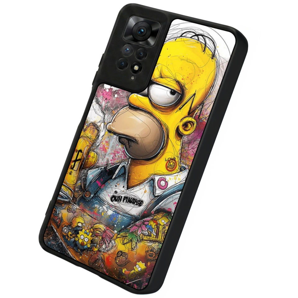 Xiaomi Redmi Note 11 Pro Uyumlu The Simpsons Tasarımlı Glossy Premium Kılıf