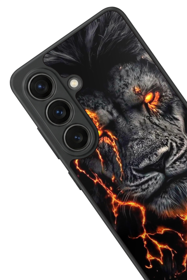 Samsung Galaxy S26 Uyumlu Aslan Tasarımlı Glossy Premium Kılıf