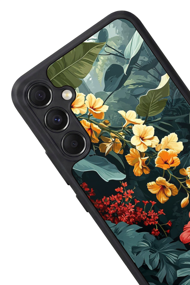 Samsung Galaxy M34 Uyumlu Botanik Tasarımlı Glossy Premium Kılıf