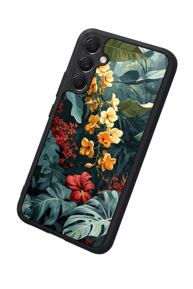 Samsung Galaxy M34 Uyumlu Botanik Tasarımlı Glossy Premium Kılıf