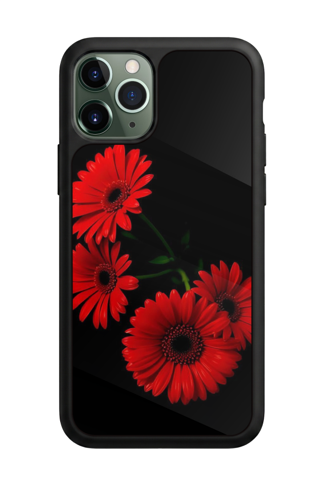 iPhone 11 Pro Uyumlu Cicek Tasarımlı Glossy Premium Kılıf