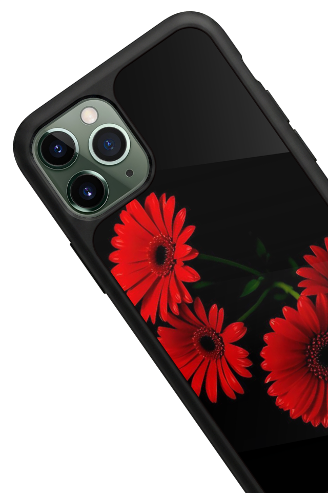 iPhone 11 Pro Uyumlu Cicek Tasarımlı Glossy Premium Kılıf