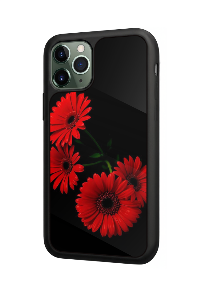 iPhone 11 Pro Uyumlu Cicek Tasarımlı Glossy Premium Kılıf