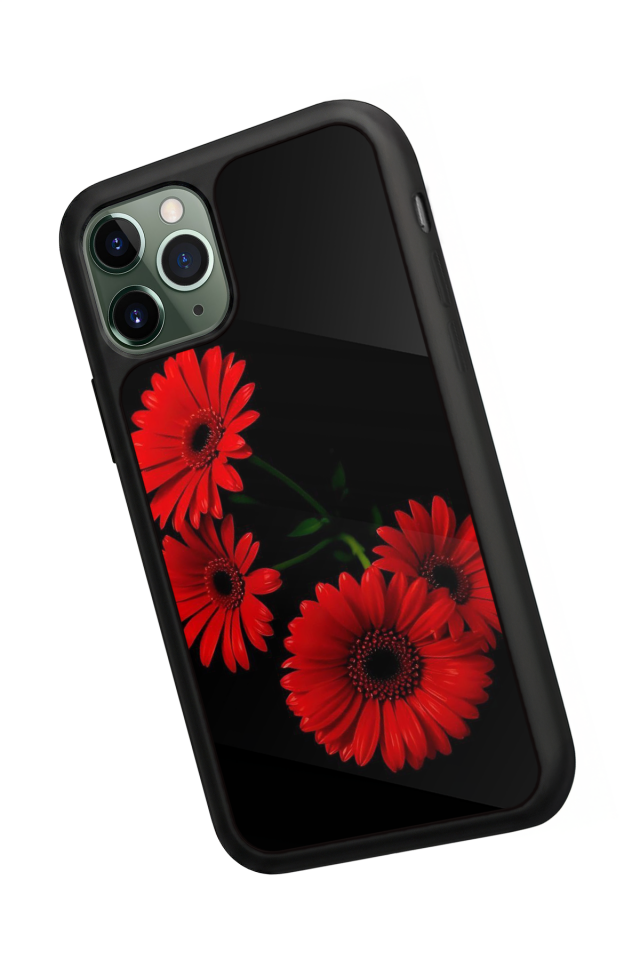 iPhone 11 Pro Uyumlu Cicek Tasarımlı Glossy Premium Kılıf