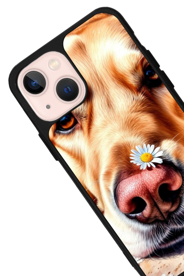 iPhone 14 Plus Uyumlu Golden Kopek Tasarımlı Glossy Premium Kılıf