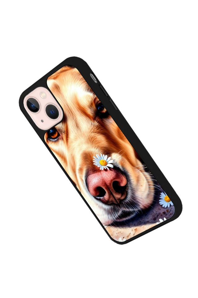 iPhone 14 Plus Uyumlu Golden Kopek Tasarımlı Glossy Premium Kılıf