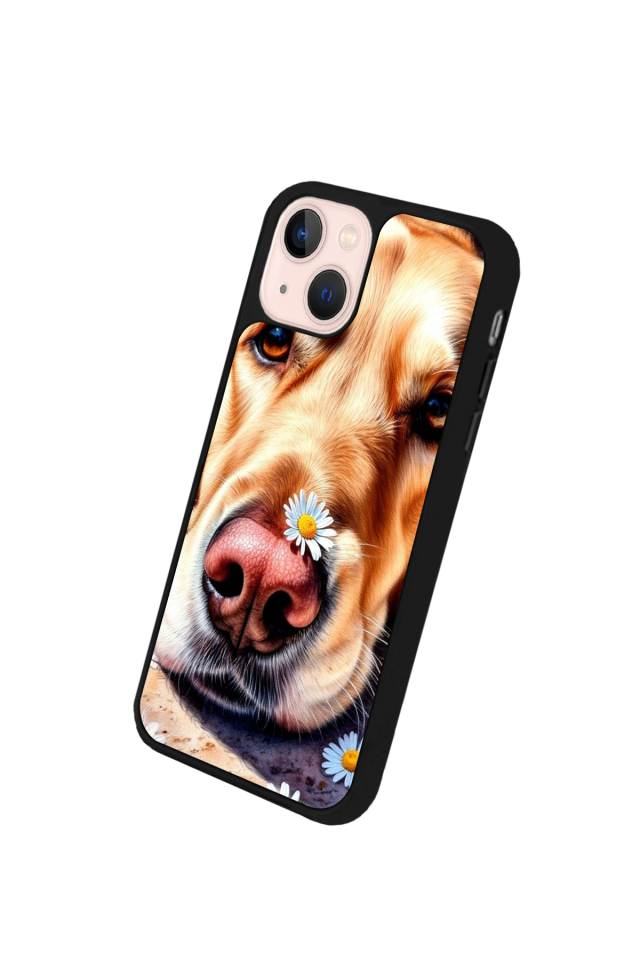 iPhone 14 Plus Uyumlu Golden Kopek Tasarımlı Glossy Premium Kılıf