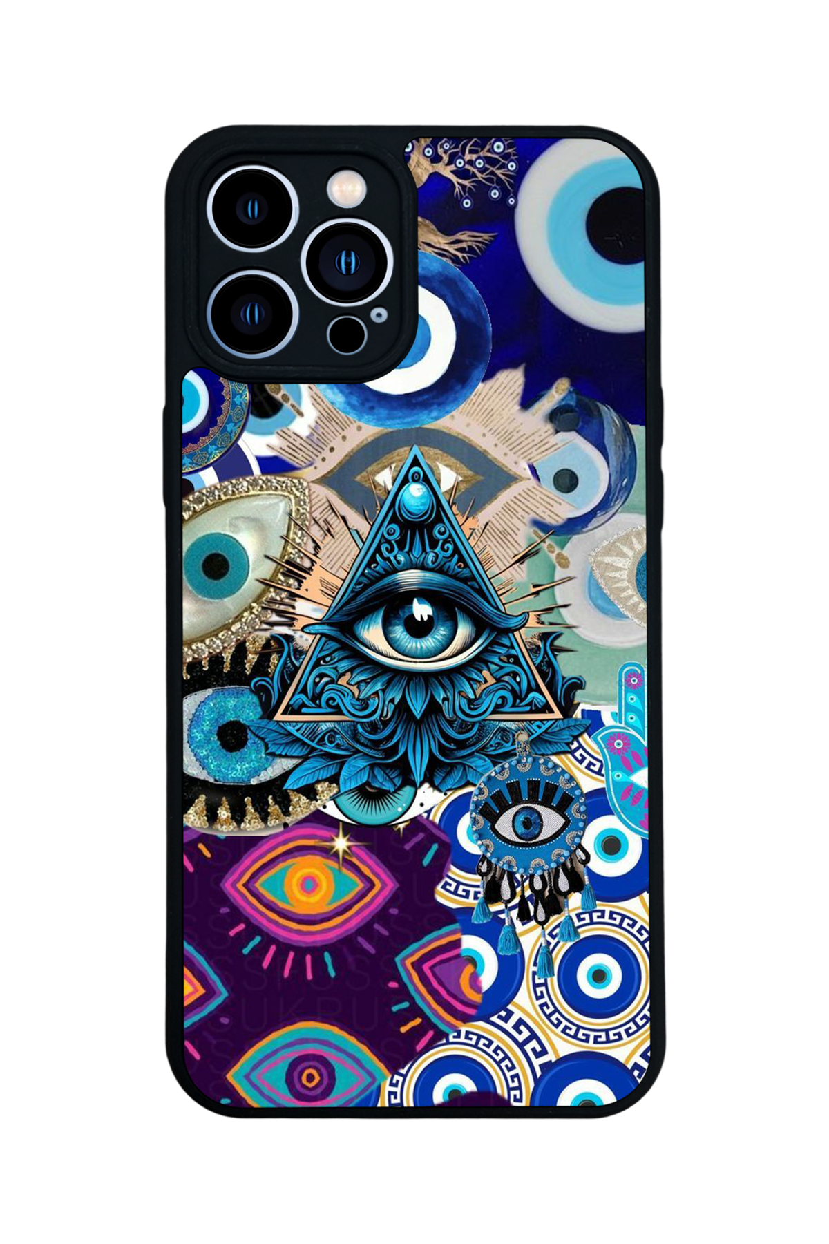 iPhone 12 Pro Max Uyumlu Göz Tasarımlı Glossy Premium Kılıf