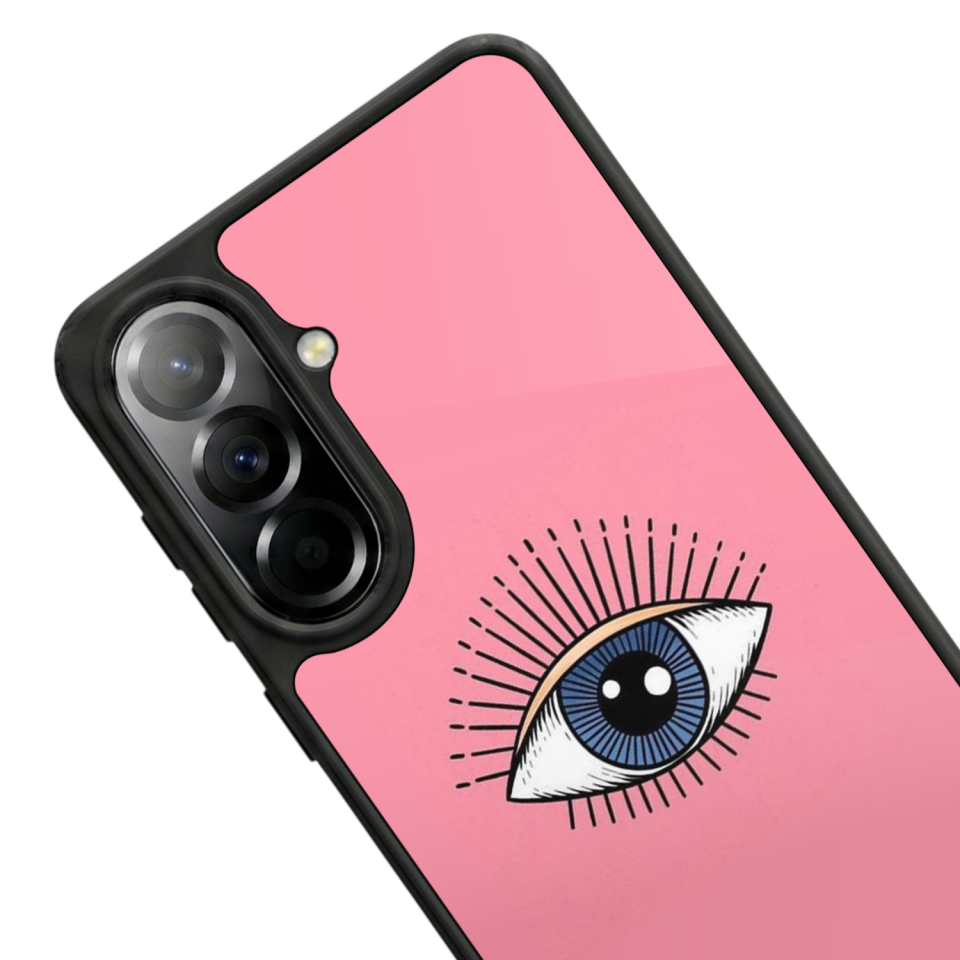 Samsung Galaxy A57 Uyumlu Göz Tasarımlı Glossy Premium Kılıf