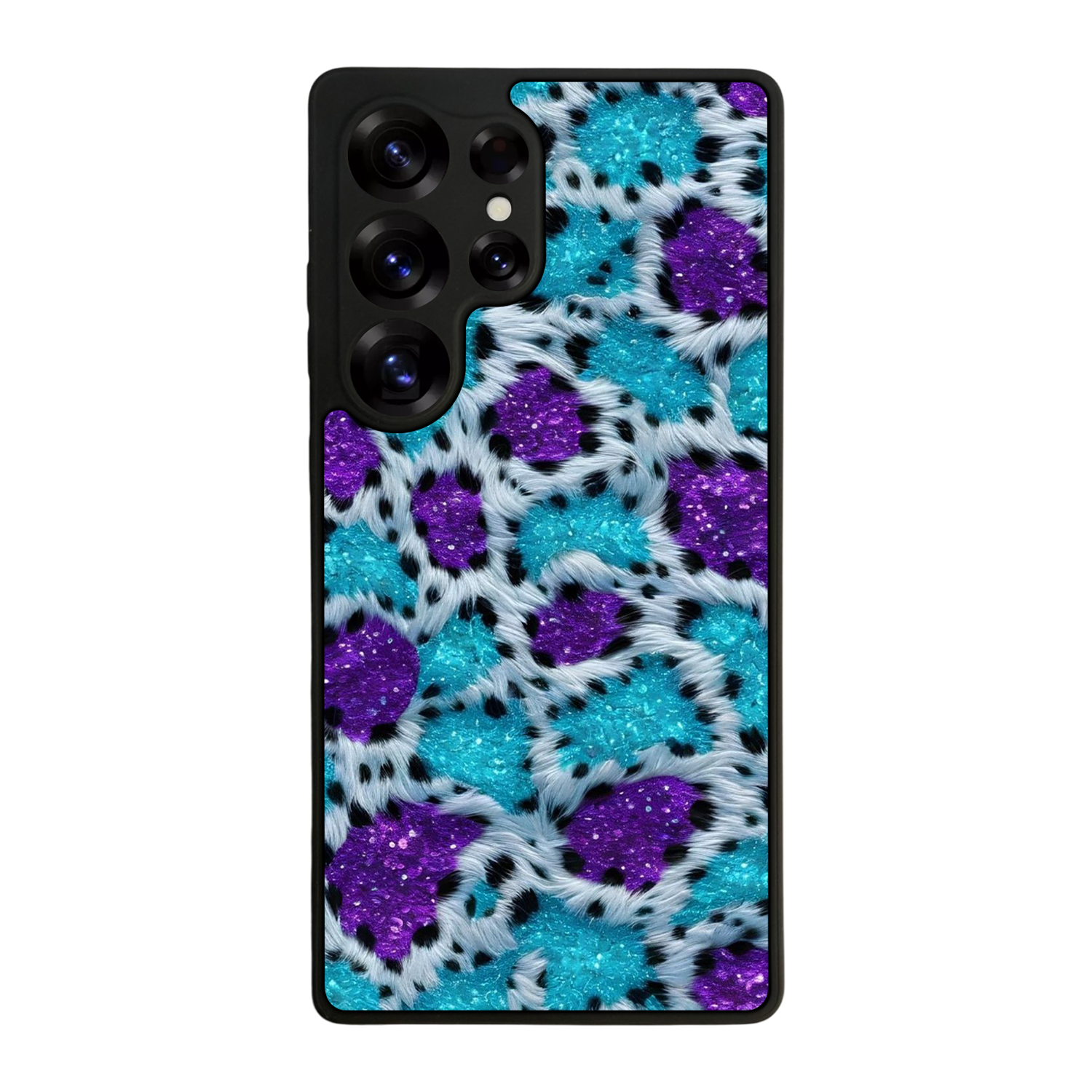 Samsung Galaxy S25 Ultra Uyumlu Hologram Leopar Tasarımlı Glossy Premium Kılıf