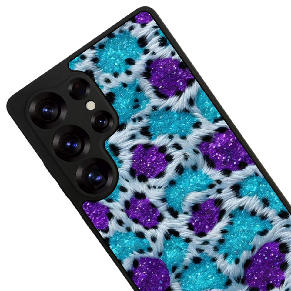Samsung Galaxy S25 Ultra Uyumlu Hologram Leopar Tasarımlı Glossy Premium Kılıf