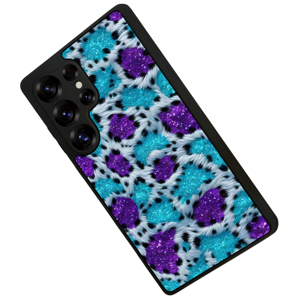 Samsung Galaxy S25 Ultra Uyumlu Hologram Leopar Tasarımlı Glossy Premium Kılıf