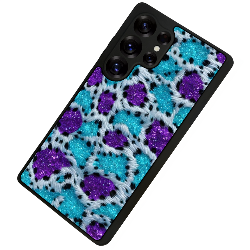 Samsung Galaxy S25 Ultra Uyumlu Hologram Leopar Tasarımlı Glossy Premium Kılıf