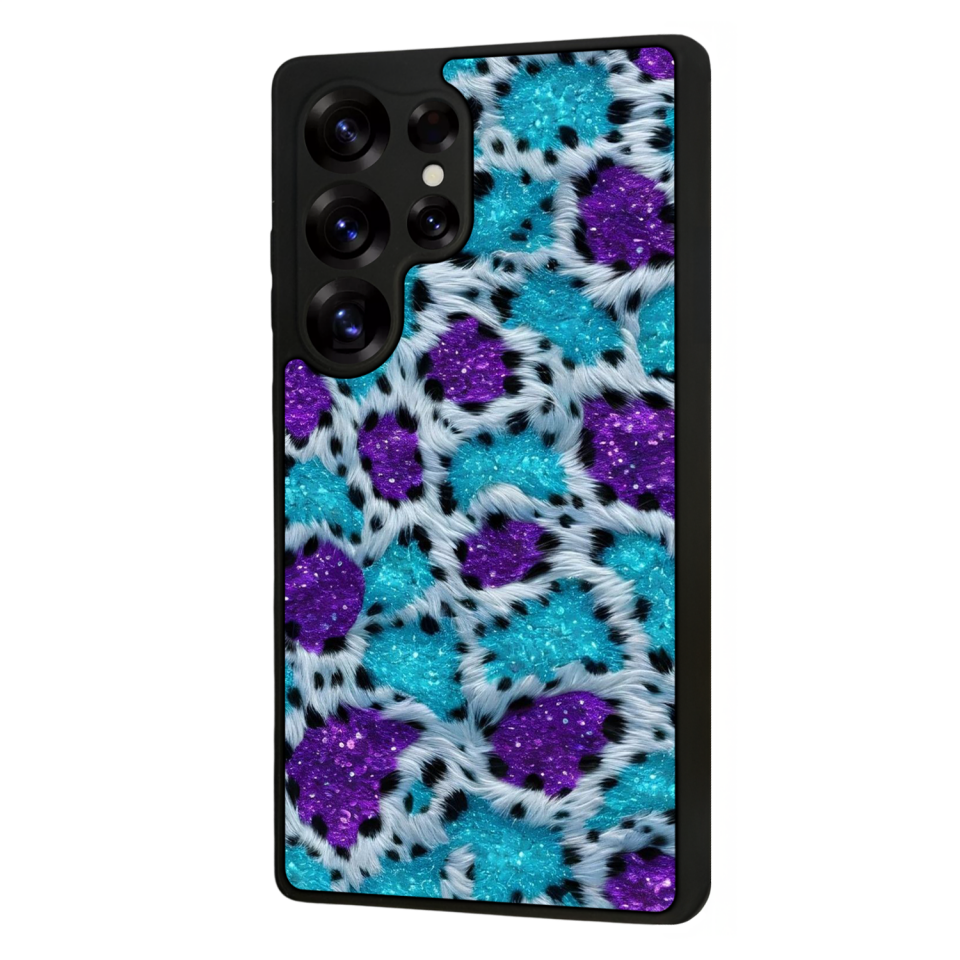 Samsung Galaxy S25 Ultra Uyumlu Hologram Leopar Tasarımlı Glossy Premium Kılıf