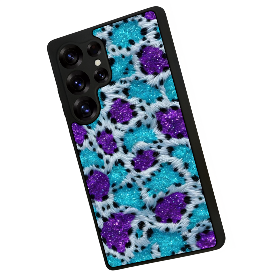 Samsung Galaxy S25 Ultra Uyumlu Hologram Leopar Tasarımlı Glossy Premium Kılıf