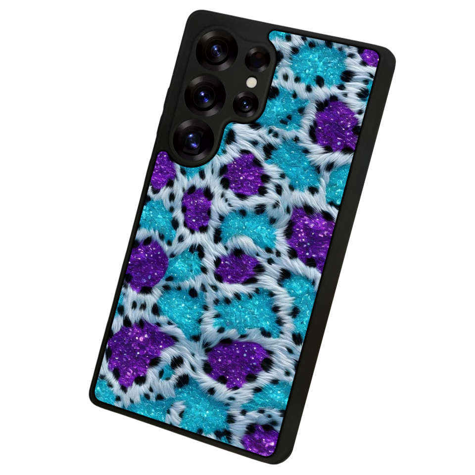 Samsung Galaxy S25 Ultra Uyumlu Hologram Leopar Tasarımlı Glossy Premium Kılıf