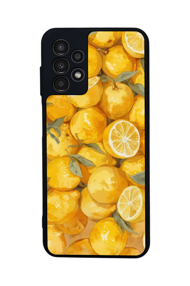 Samsung Galaxy A23 Uyumlu Limon Tasarımlı Glossy Premium Kılıf
