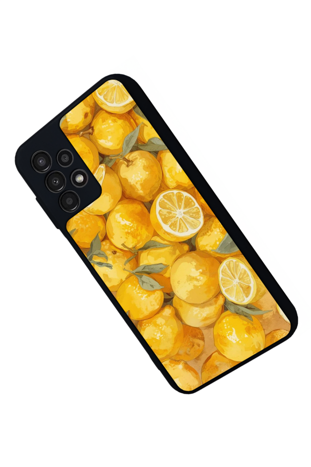 Samsung Galaxy A23 Uyumlu Limon Tasarımlı Glossy Premium Kılıf