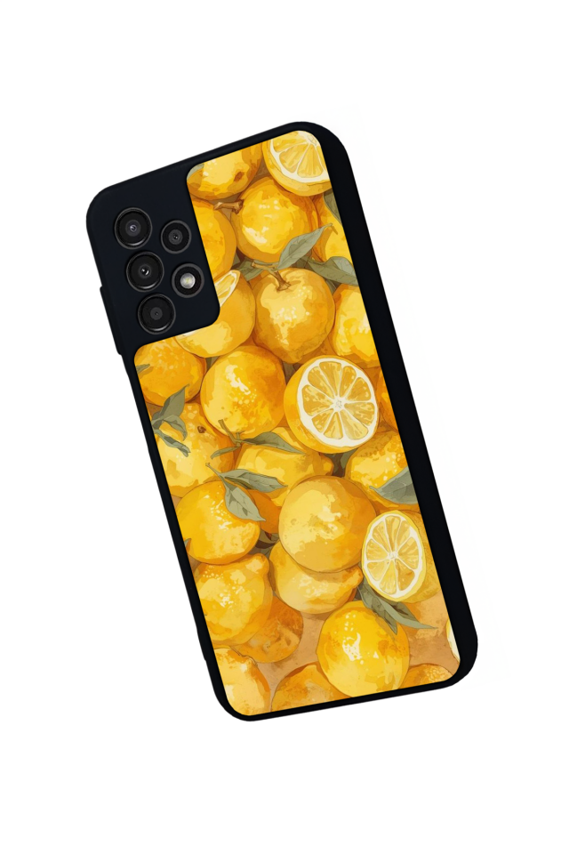 Samsung Galaxy A23 Uyumlu Limon Tasarımlı Glossy Premium Kılıf