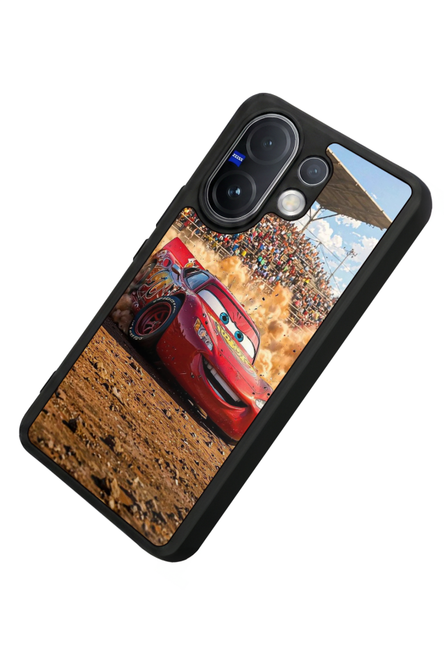 Vivo V60 Uyumlu Şimsek McQueen Tasarımlı Glossy Premium Kılıf