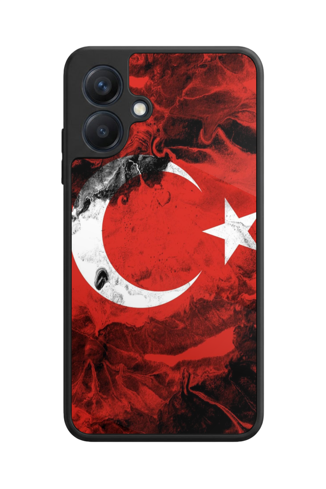 Samsung Galaxy A07 Uyumlu Türk Bayragi Tasarımlı Glossy Premium Kılıf
