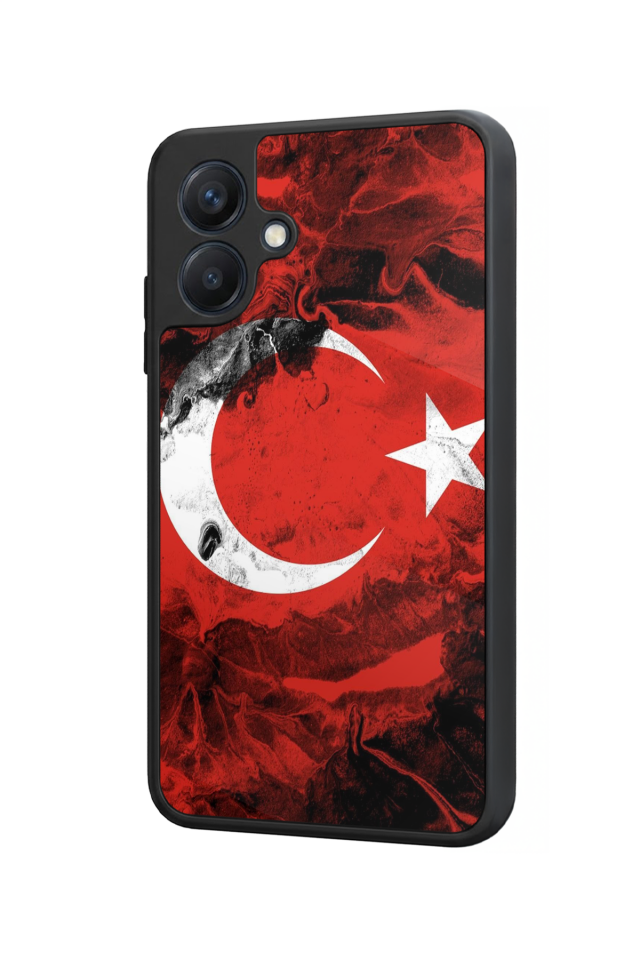 Samsung Galaxy A07 Uyumlu Türk Bayragi Tasarımlı Glossy Premium Kılıf
