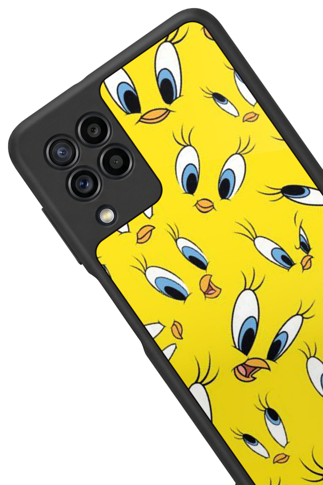 Samsung Galaxy M32 Uyumlu Tweety Tasarımlı Glossy Premium Kılıf