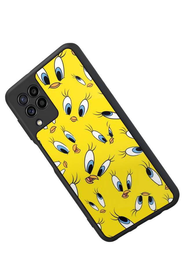 Samsung Galaxy M32 Uyumlu Tweety Tasarımlı Glossy Premium Kılıf