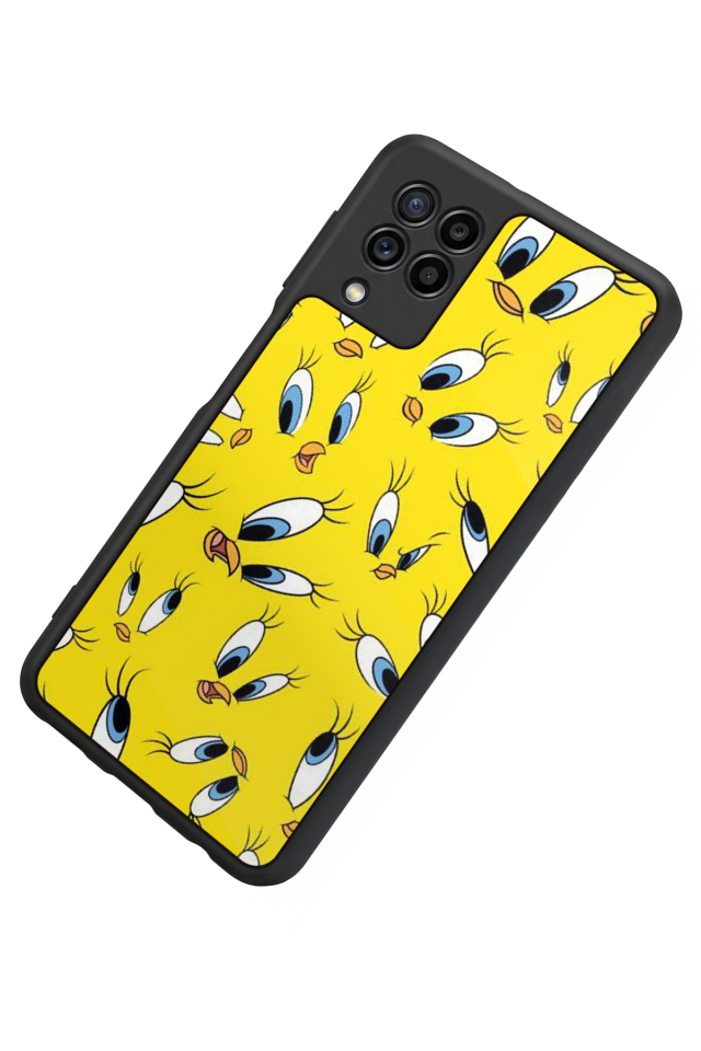 Samsung Galaxy M32 Uyumlu Tweety Tasarımlı Glossy Premium Kılıf