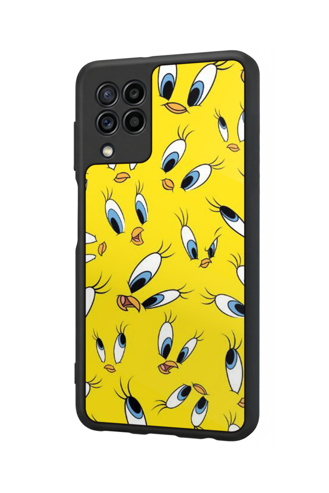 Samsung Galaxy M32 Uyumlu Tweety Tasarımlı Glossy Premium Kılıf