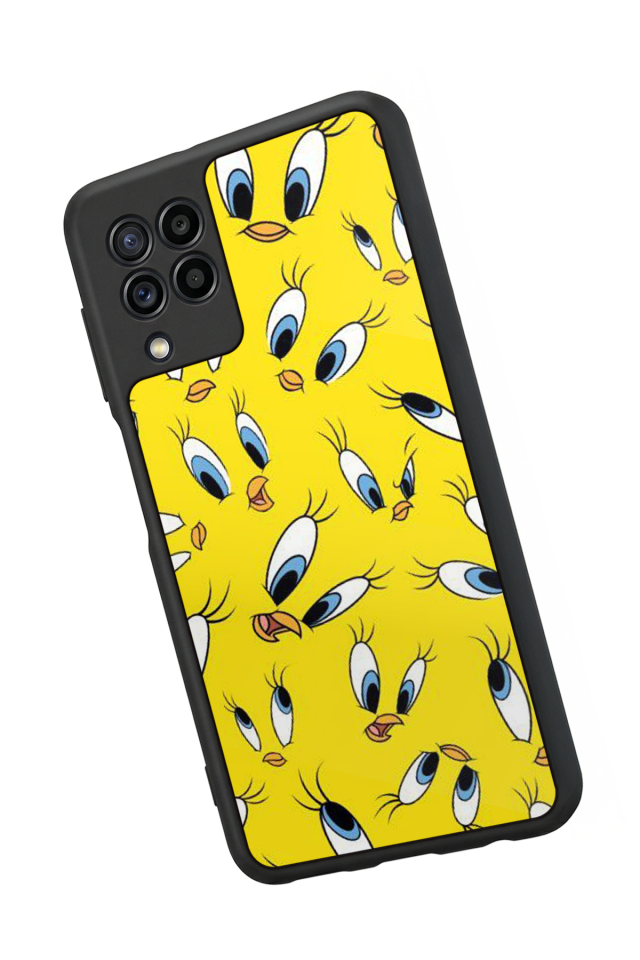 Samsung Galaxy M32 Uyumlu Tweety Tasarımlı Glossy Premium Kılıf