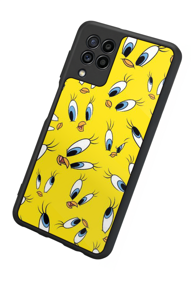 Samsung Galaxy M32 Uyumlu Tweety Tasarımlı Glossy Premium Kılıf