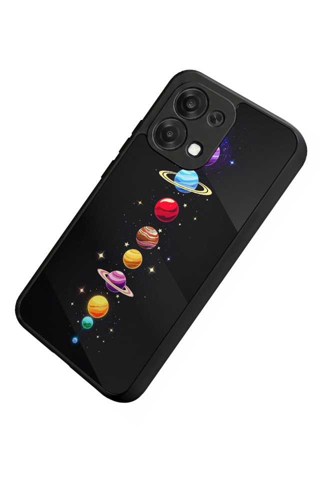 Oppo A6 Pro Uyumlu Uzay Tasarımlı Glossy Premium Kılıf